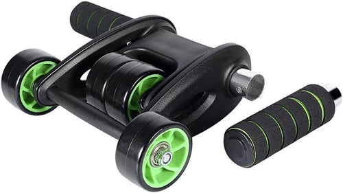 AB Roller Wheel for Abdominal Exercise 4 Wheel Foldable Abs Roller for Women and Men with Knee Pad Resistance Band Abdominal Muscle Training Wheel
