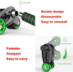AB Roller Wheel for Abdominal Exercise 4 Wheel Foldable Abs Roller for Women and Men with Knee Pad Resistance Band Abdominal Muscle Training Wheel