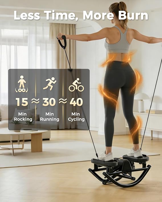 Rock Stepper for Exercise at Home, Lateral Rocking Stepper with Digital Count