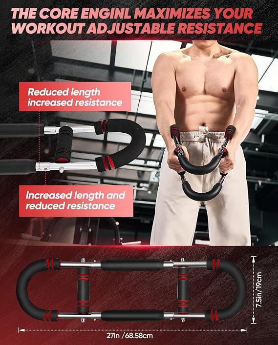 Twister Arm Trainer, Chest Exerciser for Men, 70-110lbs Adjustable Chest Trainer Men, Arm Exercise Equipment, Chest Workout Equipment, Portable Spring Resistance for Home Workout Equipment