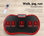 1000W Vibrating Plate Exercise Platform - Dark Red | Fitness Home Gym Body Workout, with Resistance Bands and Remote Control