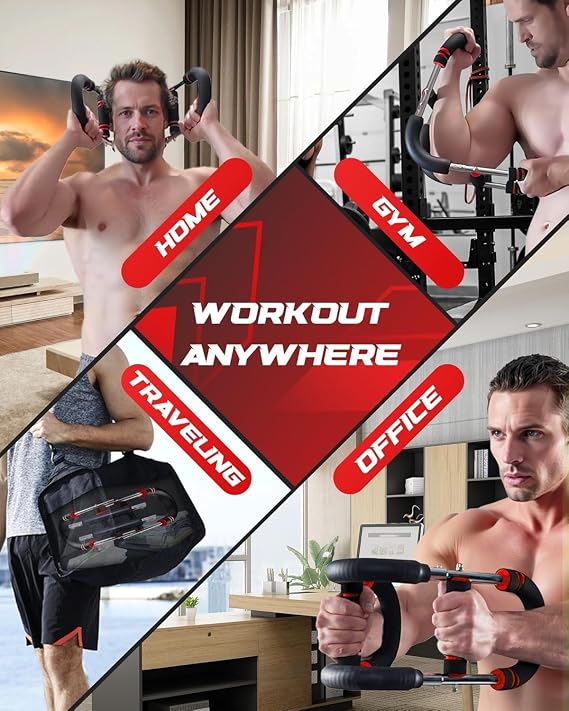 Twister Arm Trainer, Chest Exerciser for Men, 70-110lbs Adjustable Chest Trainer Men, Arm Exercise Equipment, Chest Workout Equipment, Portable Spring Resistance for Home Workout Equipment