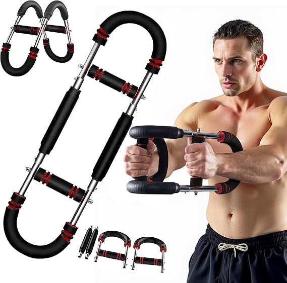 Twister Arm Trainer, Chest Exerciser for Men, 70-110lbs Adjustable Chest Trainer Men, Arm Exercise Equipment, Chest Workout Equipment, Portable Spring Resistance for Home Workout Equipment