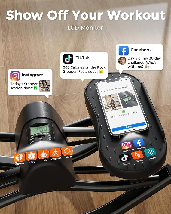 Rock Stepper for Exercise at Home, Lateral Rocking Stepper with Digital Count